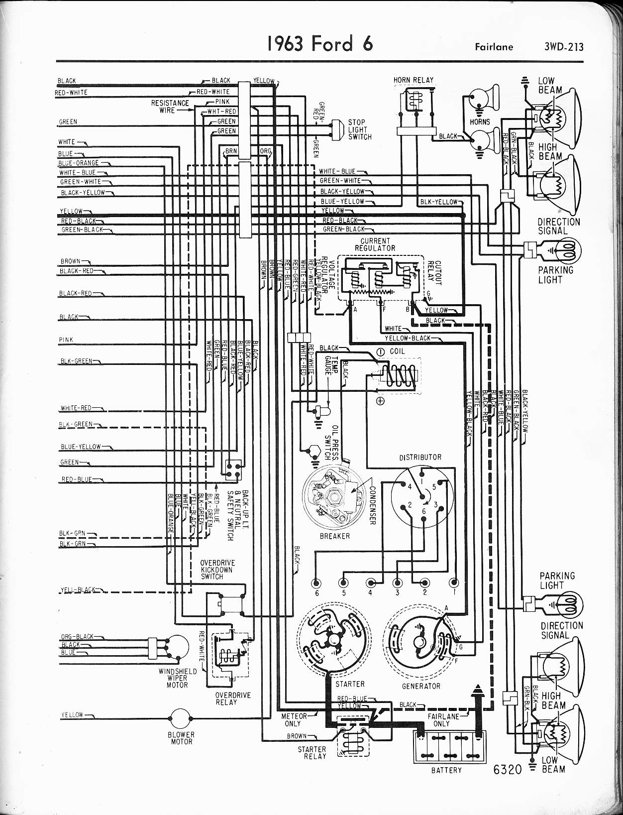 1964 Ford Fairlane Wiring Diagram